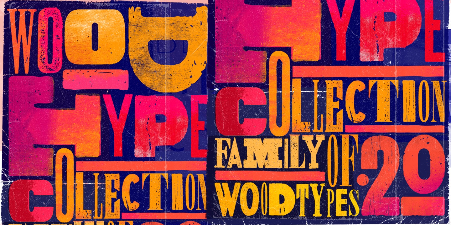 Ejemplo de fuente Wood Type Collection HYPE